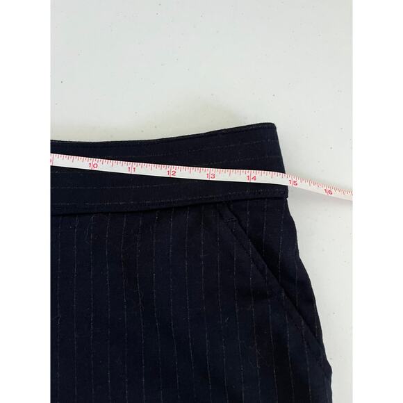 Spanx Wide Leg High Waist Ponte Navy Pin Stripe Career Office Work Pants Medium - Picture 8 of 15
